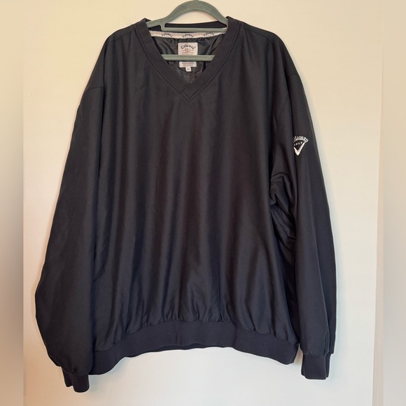 Callaway Men's Black V-neck Golf Pullover Windbreaker size XL - Picture 1 of 8